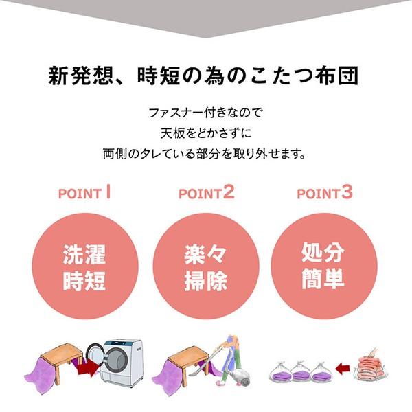 ハイタイプ こたつ布団 約235×295cm　洗える お手入れ簡単 スパットハイタイプ_5