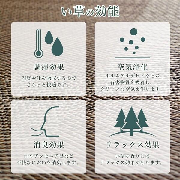 置き畳 約82×82×1.7cm 同色6枚組 ユニット畳 システム畳 国産 日本製 い草 消臭 抗菌防臭 市松 シンプルノア U畳_7