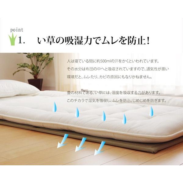 日本製 折りたたみ ダブル約140×210cm マットレス い草マットレス_11