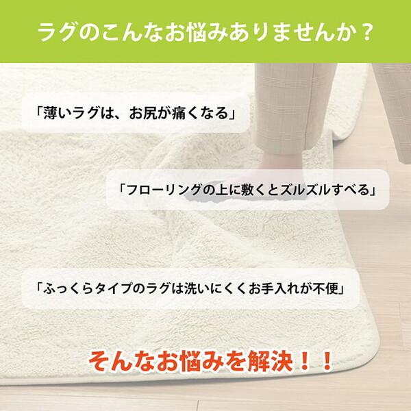 下敷き ウレタン10mm 約180×180cm　滑り止め 滑りにくい ボリューム クッション性 ホットカーペット対応 ナイス_2