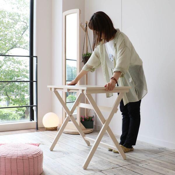 折畳みデスクチェアデスク チェア 木製 折りたたみテーブル 折りたたみチェア_2