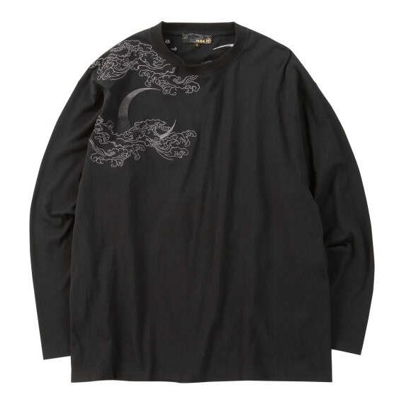 大きいサイズ 絡繰魂 龍逆鱗長袖Tシャツ 3L 4L 5L 6L ブラック