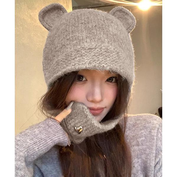 Darich♥クマ耳ニット帽♥ くま耳ニット帽 レディース : まるっとくらしのお店 - 通販 - Yahoo