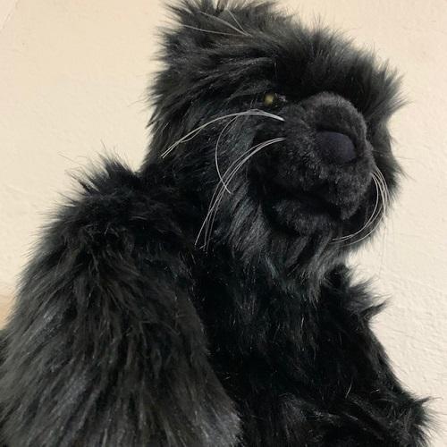 カドリー ねこ ぬいぐるみ 茶々丸2 黒猫【Cuddly／ヌイグルミ／高級ぬいぐるみ／日本製ぬいぐるみ／カドリーぬいぐるみ／日本製】の画像