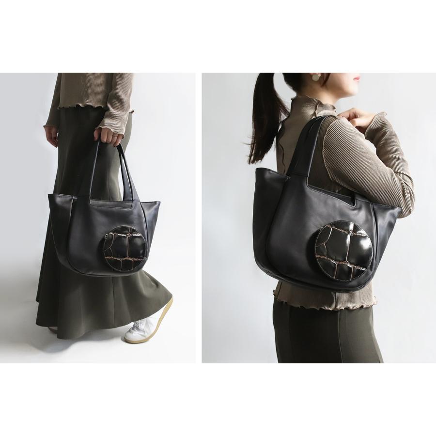 【美品】LILY リリィ アポロン クロコ型押し ショルダーバッグ 丸型 レザー maruya-selection_aa0009