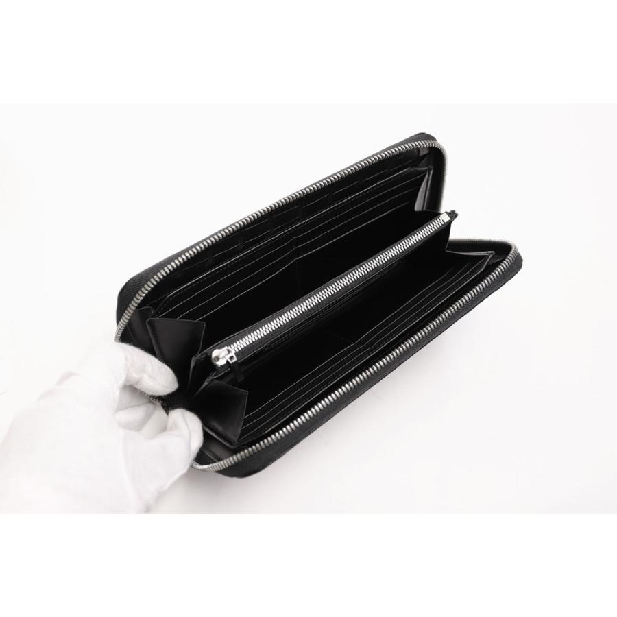 青木鞄 Luggage AOKI 1894 マットクロコダイル 日本製 機能的 ラウンドファスナー ラウンドジップ 長財布 ナイルクロコダイル 本革 革 レザー メンズの画像