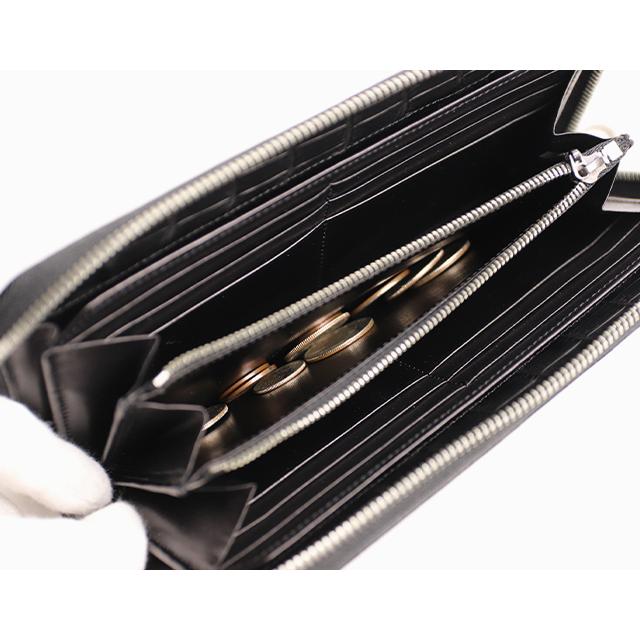 青木鞄 Luggage AOKI 1894 マットクロコダイル 日本製 機能的 ラウンドファスナー ラウンドジップ 長財布 ナイルクロコダイル 本革 革 レザー メンズの画像