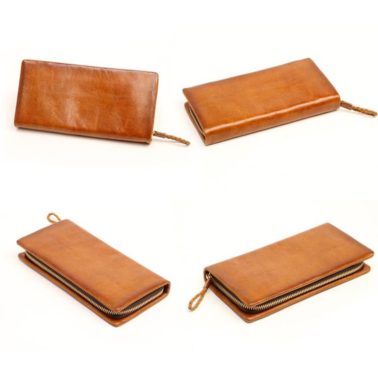 青木鞄 la GALLERIA ラ・ガレリア Arrosto ムラ染め＆シャドウ仕上げのアンティークカラーラウンドファスナー 長財布 本革 革 レザー レディース メンズ | COMPLEX GARDENS | 07