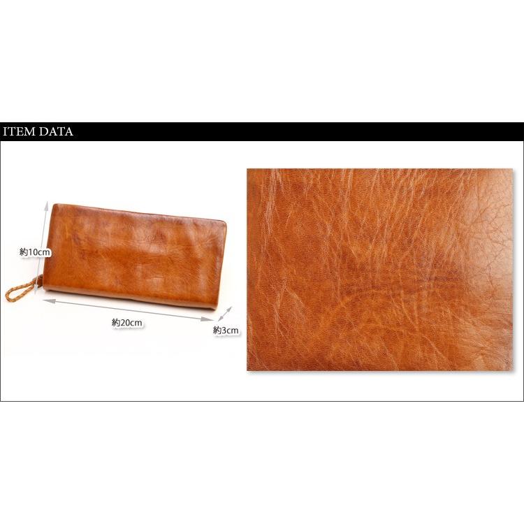 青木鞄 la GALLERIA ラ・ガレリア Arrosto ムラ染め＆シャドウ仕上げのアンティークカラーラウンドファスナー 長財布 本革 革 レザー レディース メンズ | COMPLEX GARDENS | 18