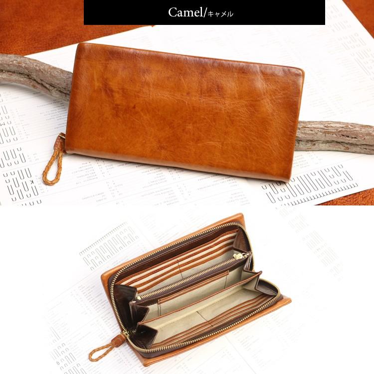 青木鞄 la GALLERIA ラ・ガレリア Arrosto ムラ染め＆シャドウ仕上げのアンティークカラーラウンドファスナー 長財布 本革 革 レザー レディース メンズ | COMPLEX GARDENS | 11