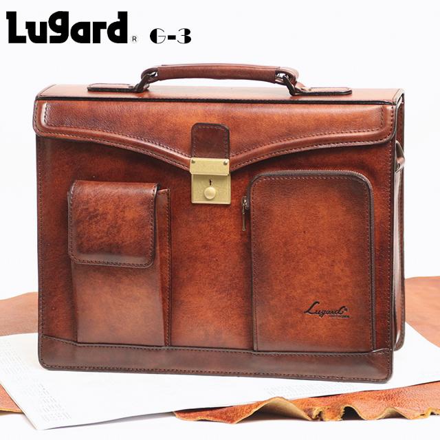 Lugard G-3 オンリーワンのシャドー仕上げ ヴィンテージ感漂うロック付き２wayフラップブリーフケース 本革 革 レザー レディース メンズ | COMPLEX GARDENS