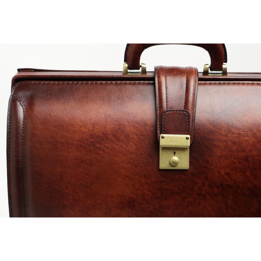 Lugard G-3 オンリーワンのシャドー仕上げ ヴィンテージ感漂う錠前ロック付き ダレスバッグ  本革 革 レザー メンズ | COMPLEX GARDENS | 07