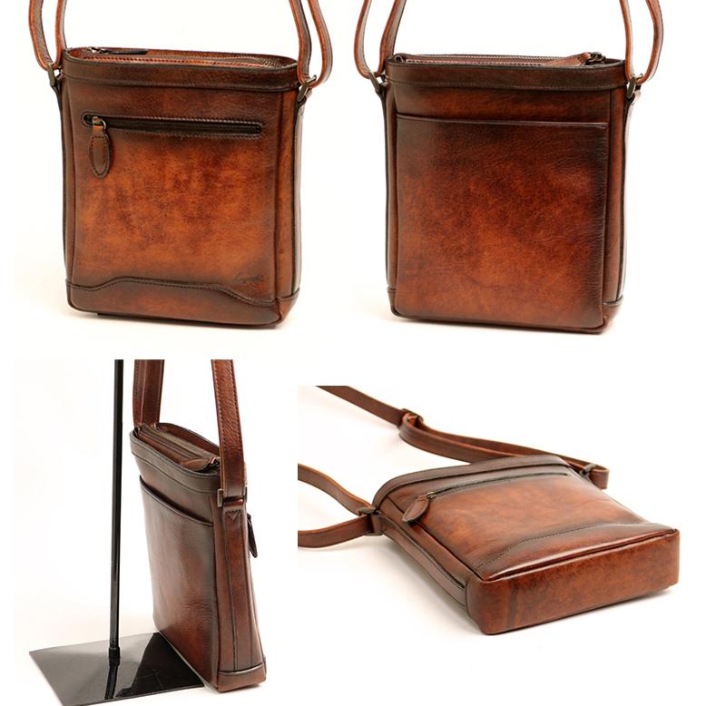 青木鞄 Lugard G-3 オンリーワンのシャドー仕上げ ヴィンテージ感漂う縦型ショルダーS 本革 革 レザー レディース メンズ | COMPLEX GARDENS | 07