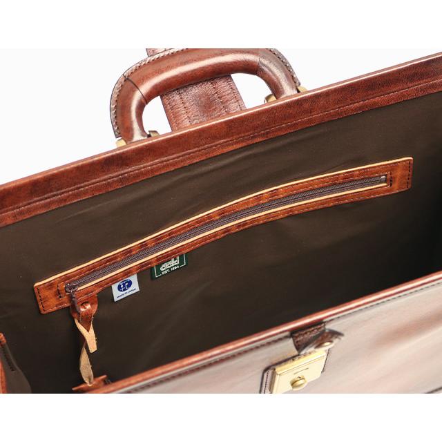 Lugard G-3 オンリーワンのシャドー仕上げ ヴィンテージ感漂う錠前ロック付きスリム ダレスバッグ  本革 革 レザー メンズ | COMPLEX GARDENS | 15