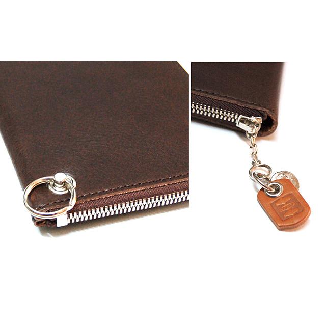 C・A・P ミドルサイズ 革財布 ヌメ革 二つ折り 財布 メンズ ミドルウォレット 栃木レザー 手縫い