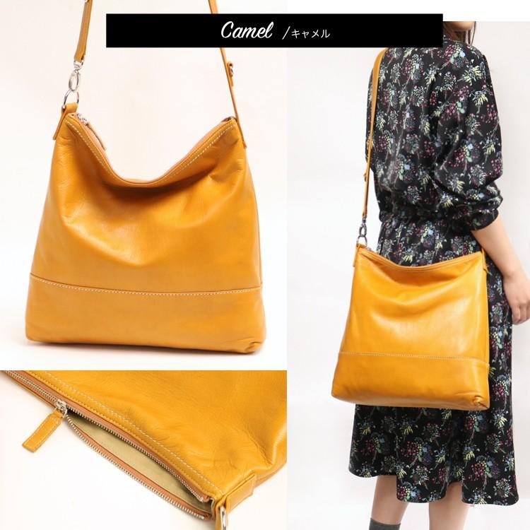 AL'X atempe くったりソフトなシンプル２wayショルダー 本革 革 レザー レディース |  | 07