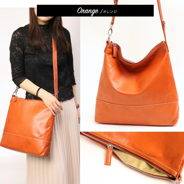 AL'X atempe くったりソフトなシンプル２wayショルダー 本革 革 レザー レディース |  | 08