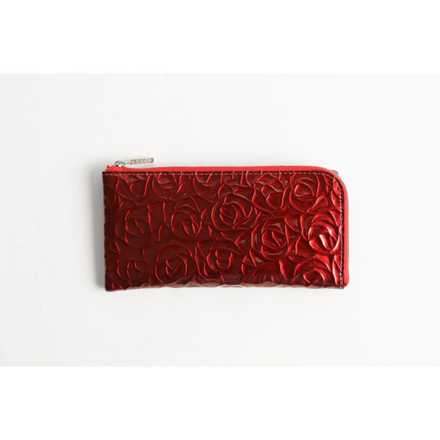Fusi Fernalle Rose Metal 高級感に包まれた上質なローズ柄エナメル加工レザーの Lファスナー 長財布 スリム 本革 革 レザー レディース Fusirm こだわりの革 Maruya Selection 通販 Yahoo ショッピング