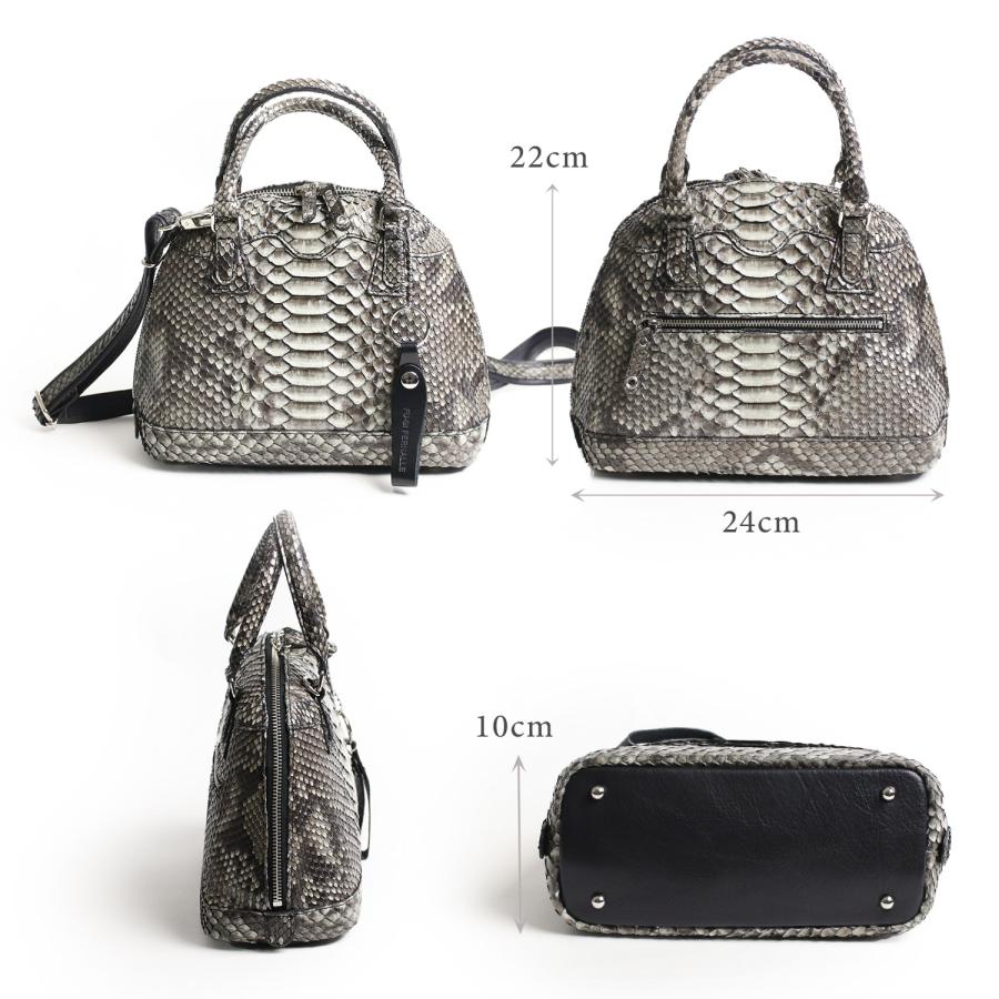 FU-SI FERNALLE  G.B PYTHON  collection 美しいダイヤモンドパイソンの2wayバッグ 本革 革 レザー レディースの画像