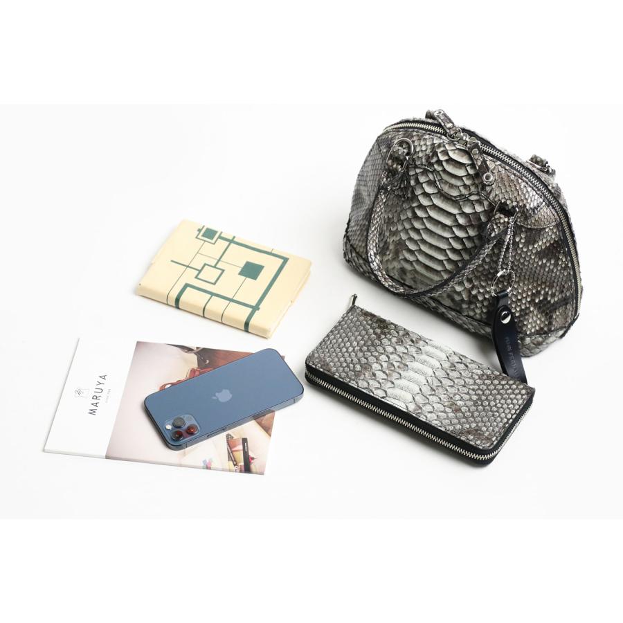FU-SI FERNALLE  G.B PYTHON  collection 美しいダイヤモンドパイソンの2wayバッグ 本革 革 レザー レディースの画像