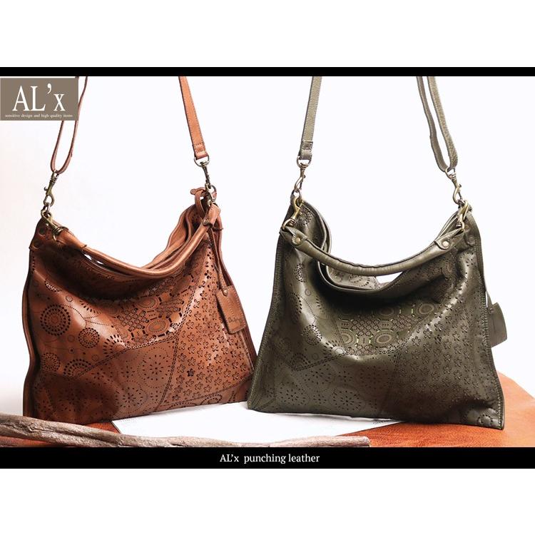 タァーボォ　イタリア製　本革　パンチングレザー bag タァーボォ様専用 イタリア製 本革 パンチングレザー bag