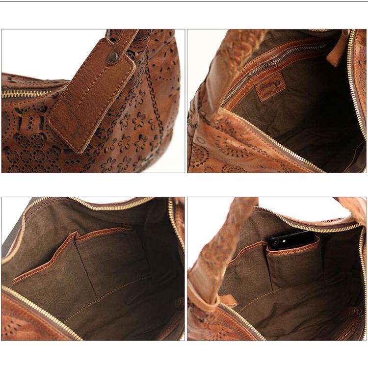 AL'X アレックス 珍しいフラワーパンチングレザーの洗い加工