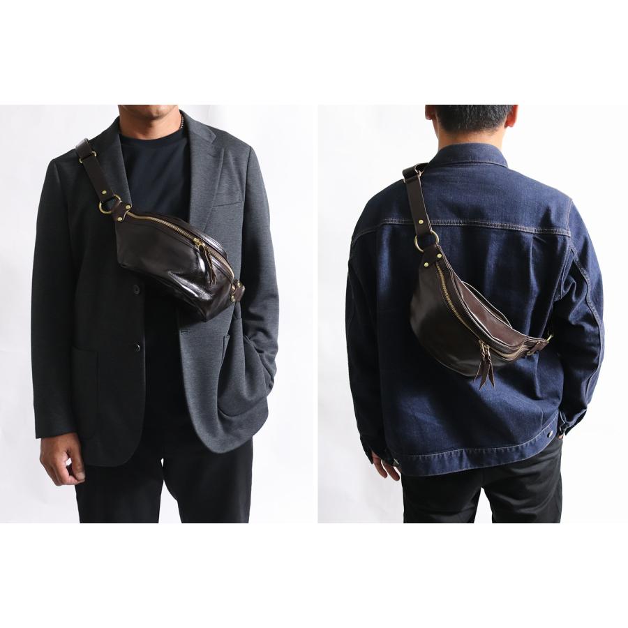 INCEPTION インセプション HORSE HIDE FANNY PACK 茶芯 ファニーパック
