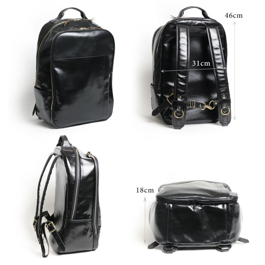 【INCEPTION インセプション】メッセンジャーバッグ 黒（茶芯） OPUS（オーパス） INCEPTION インセプション HORSE HIDE BACK PACK 茶