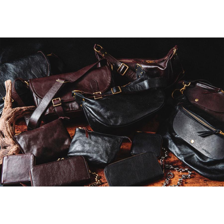 インセプション　ホースハイドレザーポーチ　黒　茶芯 INCEPTION インセプション HORSE HIDE LEATHER POUCH 茶芯