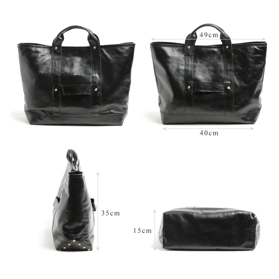 INCEPTION インセプション HORSE HIDE COAL BAG (LARGE)  茶芯 手提げ バッグの画像