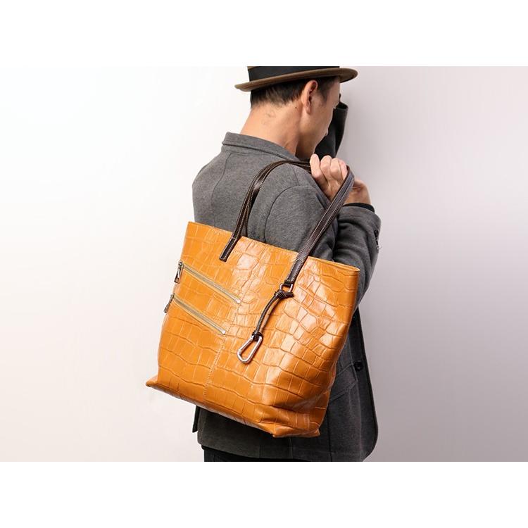 JYO ARVINISTA ジョーアルヴィニスタ コッコJ1  クロコ型押しのソフトで軽いトート M 本革 革 レザー レディース メンズ |  | 10