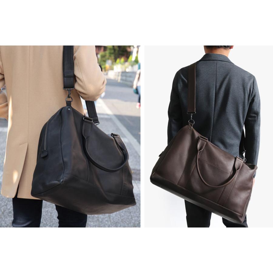 MR.OLIVE E.O.I  IMPERMA-LEATHER / 2WAY WORK & BOSTON 牛革 ボストンバッグ 日本製 メンズ レディース 大容量の画像