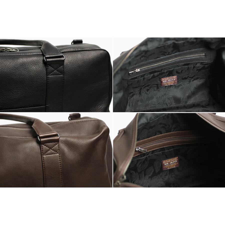MR.OLIVE E.O.I  IMPERMA-LEATHER / 2WAY WORK & BOSTON 牛革 ボストンバッグ 日本製 メンズ レディース 大容量の画像