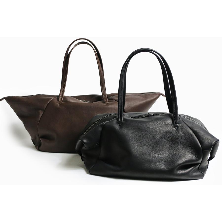 MR.OLIVE E.O.I IMPERMA-LEATHER DRAPE BOSTON BAG 牛革 ボストン