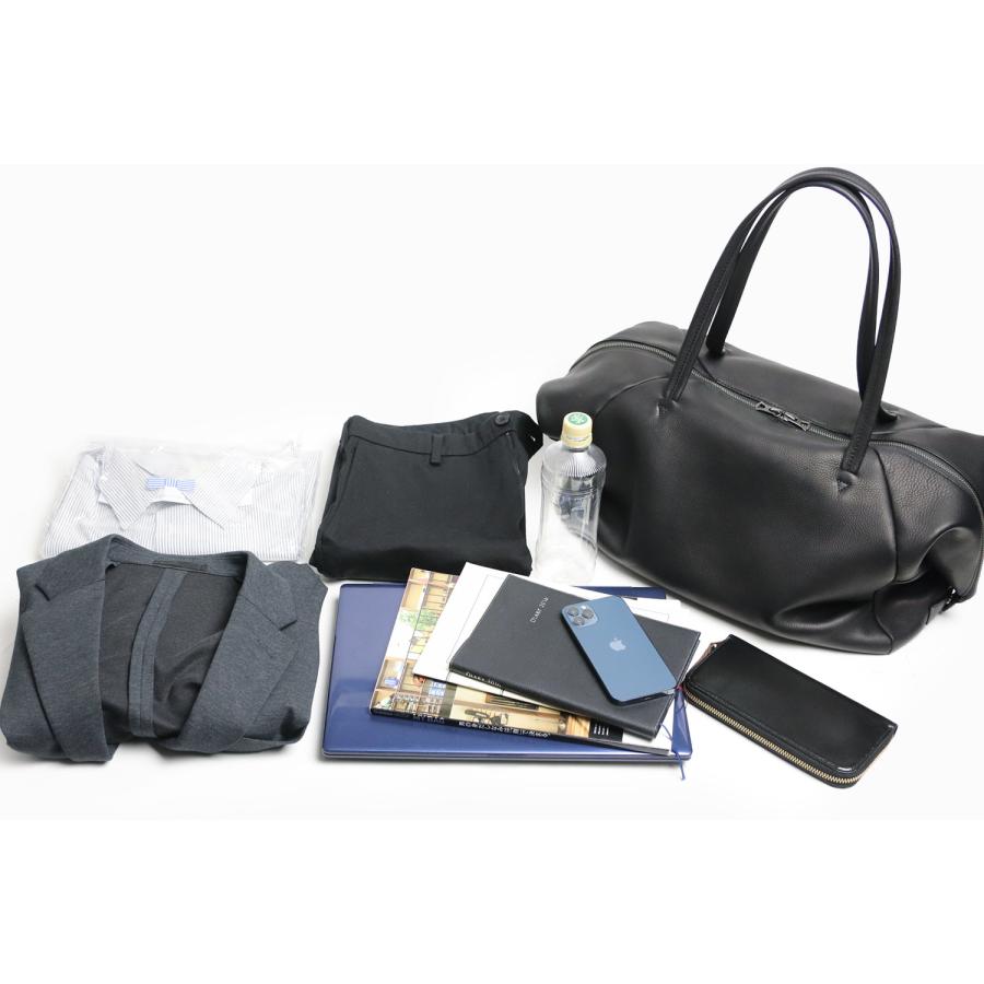 MR.OLIVE E.O.I IMPERMA-LEATHER DRAPE BOSTON BAG 牛革 ボストン