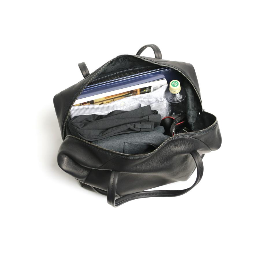 MR.OLIVE E.O.I IMPERMA-LEATHER DRAPE BOSTON BAG 牛革 ボストン