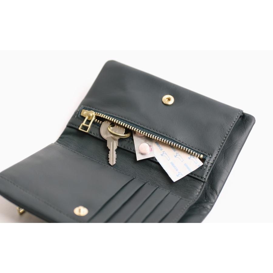 Neutral Gray ARUKAN ハスキー 日本製 二つ折財布 本革 革 レザー レディース メンズ | Neutral Gray | 11