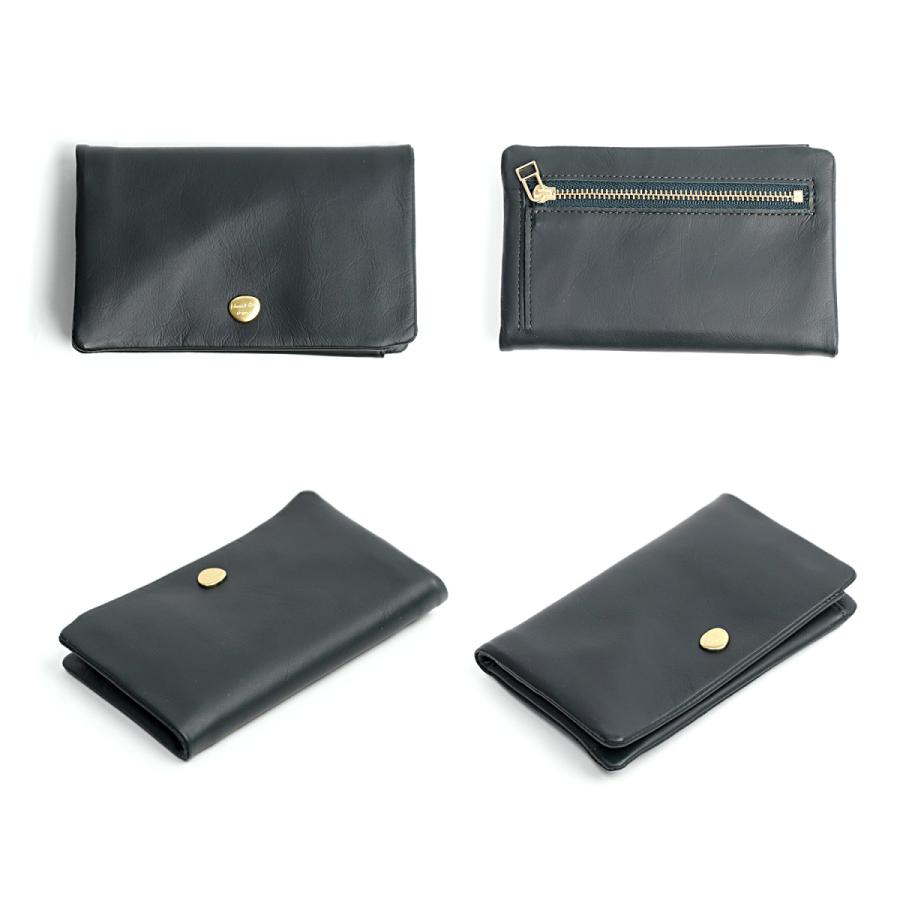 Neutral Gray ARUKAN ハスキー 日本製 二つ折財布 本革 革 レザー レディース メンズ | Neutral Gray | 08