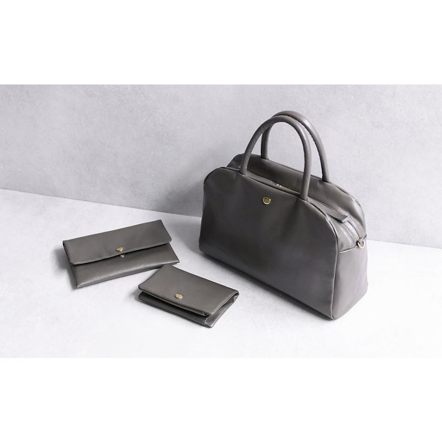 Neutral Gray ARUKAN ハスキー 日本製 二つ折財布 本革 革 レザー レディース メンズ | Neutral Gray | 23