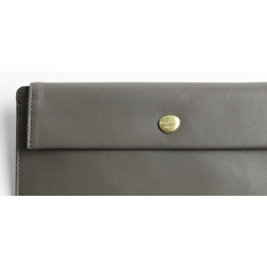 Neutral Gray ARUKAN ハスキー 日本製 極薄ロングウォレット 長財布 クラッチ 本革 革 レザー レディース | Neutral Gray | 10