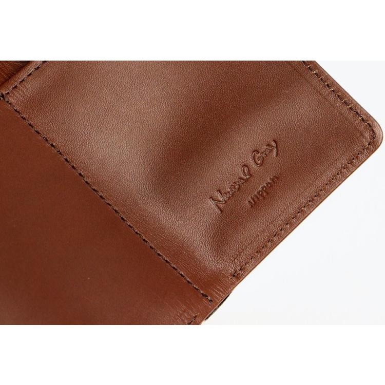 Neutral Gray ARUKAN 上質イタリーエンボスレザーの三つ折り財布 本革 革 レザー レディース | Neutral Gray | 04