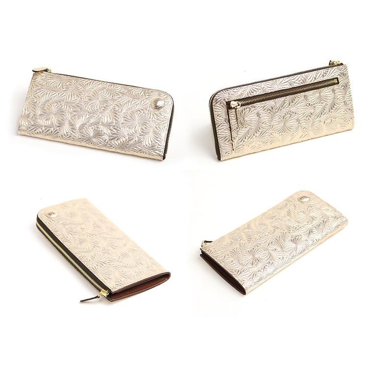 ARUKAN Neutral Gray上質な イタリーレザー の Lファスナー 長財布 スリム 本革 革 レザー レディース | Neutral Gray | 03