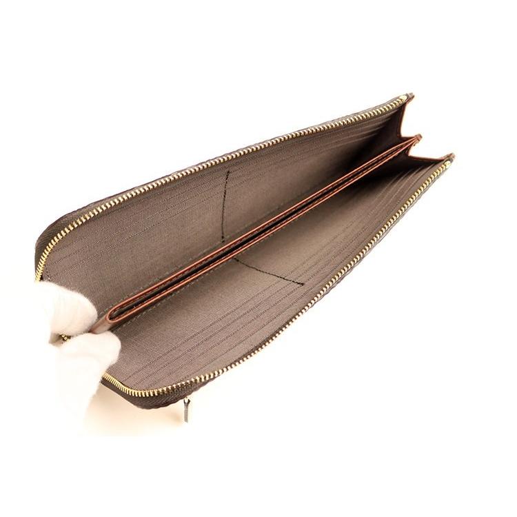 ARUKAN Neutral Gray上質な イタリーレザー の Lファスナー 長財布 スリム 本革 革 レザー レディース | Neutral Gray | 04