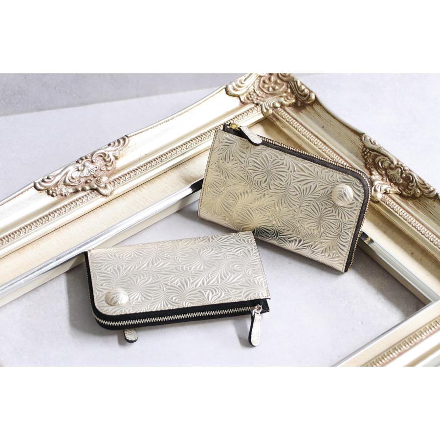 ARUKAN Neutral Gray上質な イタリーレザー の Lファスナー ミドルウォレット スリム 本革 革 レザー レディース | Neutral Gray | 03