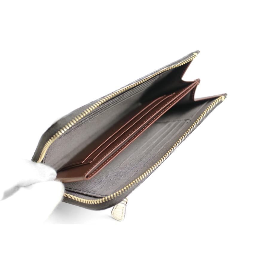 ARUKAN Neutral Gray上質な イタリーレザー の Lファスナー ミドルウォレット スリム 本革 革 レザー レディース | Neutral Gray | 09