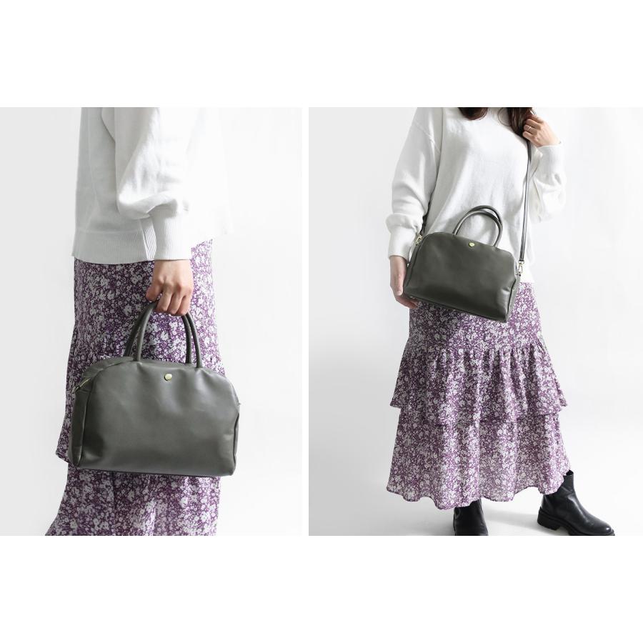 Neutral Gray ハスキー 日本製 2way 軽やかなミニボストン 日本製 本革 革 レザー レディース ARUKAN | Neutral Gray | 08