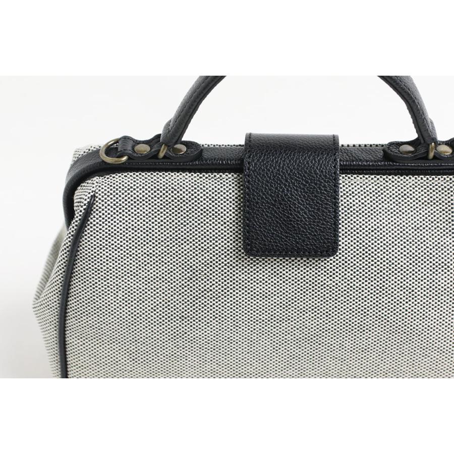 Atelier nuu Parcel nano dulles matche` 倉敷帆布×国産シュリンク牛革パカっと大きな開口が使いやすい「ナノダレス」バッグ 本革 革 レザー レディース | 豊岡鞄 | 10