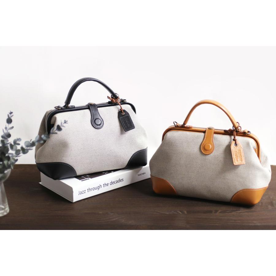 豊岡鞄 Atelier nuu parcel cotone ダレスバッグ のようにパカっと開く