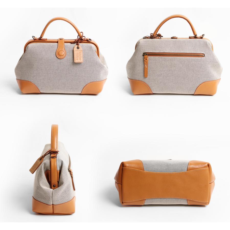 豊岡鞄 Atelier nuu parcel cotone ダレスバッグ のようにパカっと開く