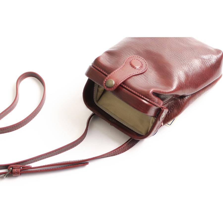 Atelier nuu  Lezza botanica vino パカっと開くミニバッグ ダレス コンパクト 口金 アトリエヌウ 豊岡鞄 ミニショルダー 本革 革 レザー レディース | 豊岡鞄 | 05